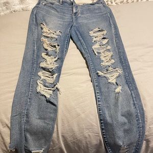 American eagle distressed jeggings 10R